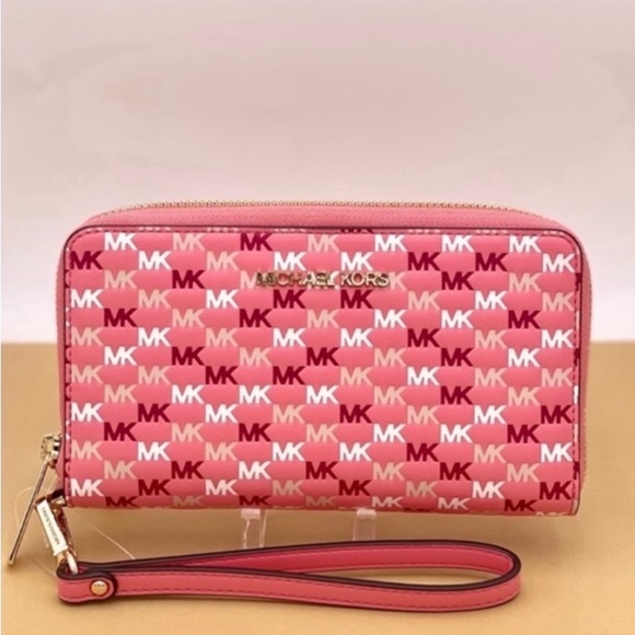 Michael Kors Jet Set Travel Wallet Phone Case Wristlet - Picture 2 of 8